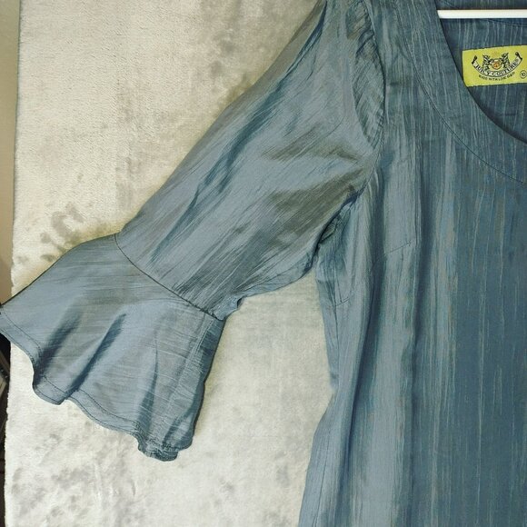 Vintage Juicy Couture Womens Gray Silk Dress Elegant‎ Retro Y2K romantic - Picture 4 of 13